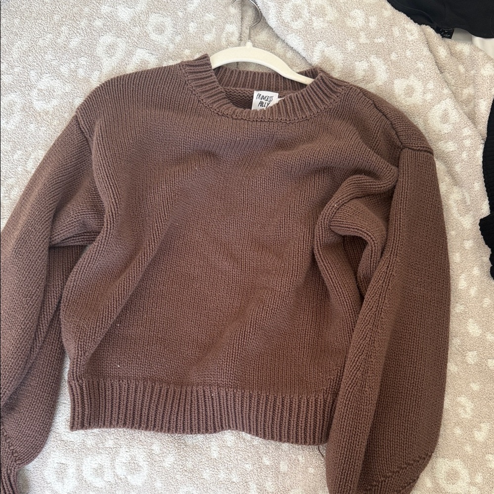 princess polly Brown Crew Neck Sweater